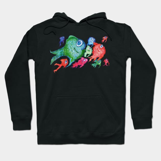 Fishy Anticipation Hoodie by michaelasamples